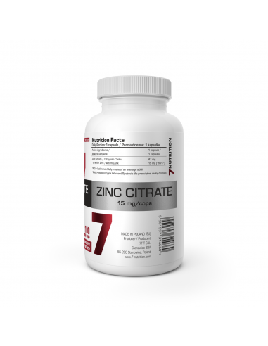 ZINC CITRATE 100CAPS. 7NUTRITION