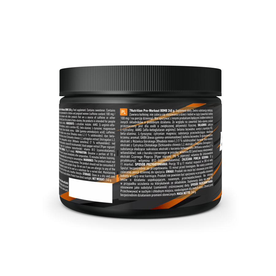 BOMB PRE-WORKOUT 240GR. 7NUTRITION
