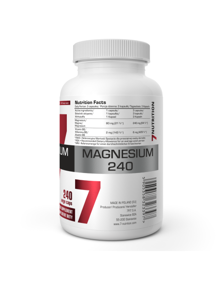 MAGNESIUM 240 CITRATE+B6 240CAPS. 7NUTRITION