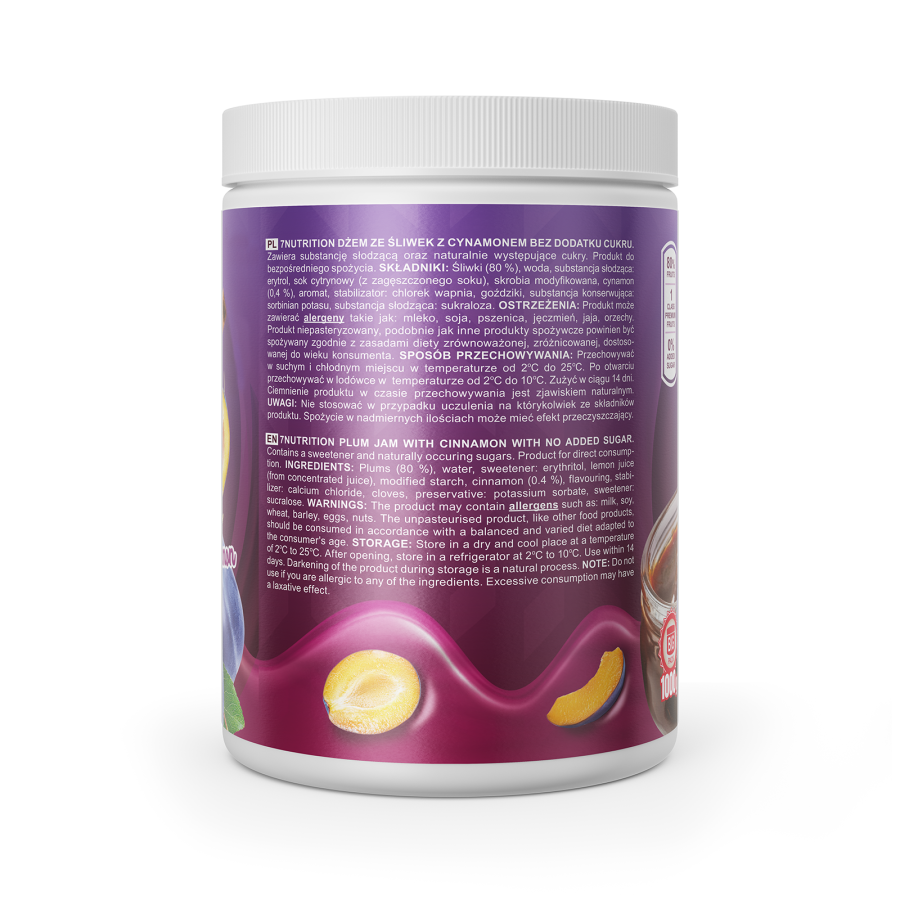 JAM CIRUELA CANELA 1KG. 7NUTRITION