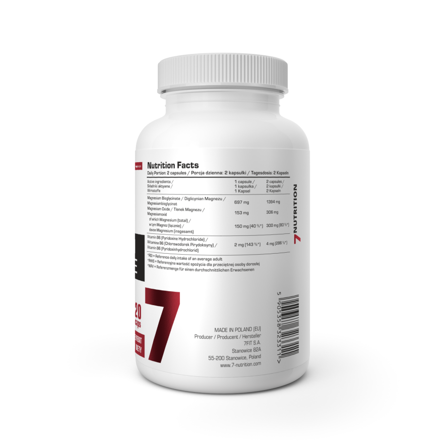 MAGNESIUM BISLGYCINATE 120CAPS. 7NUTRITION