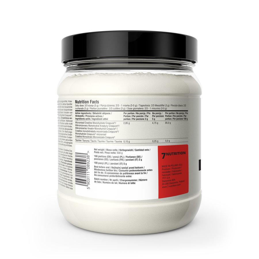 CREAPURE 500GR. NATURAL. 7NUTRITION