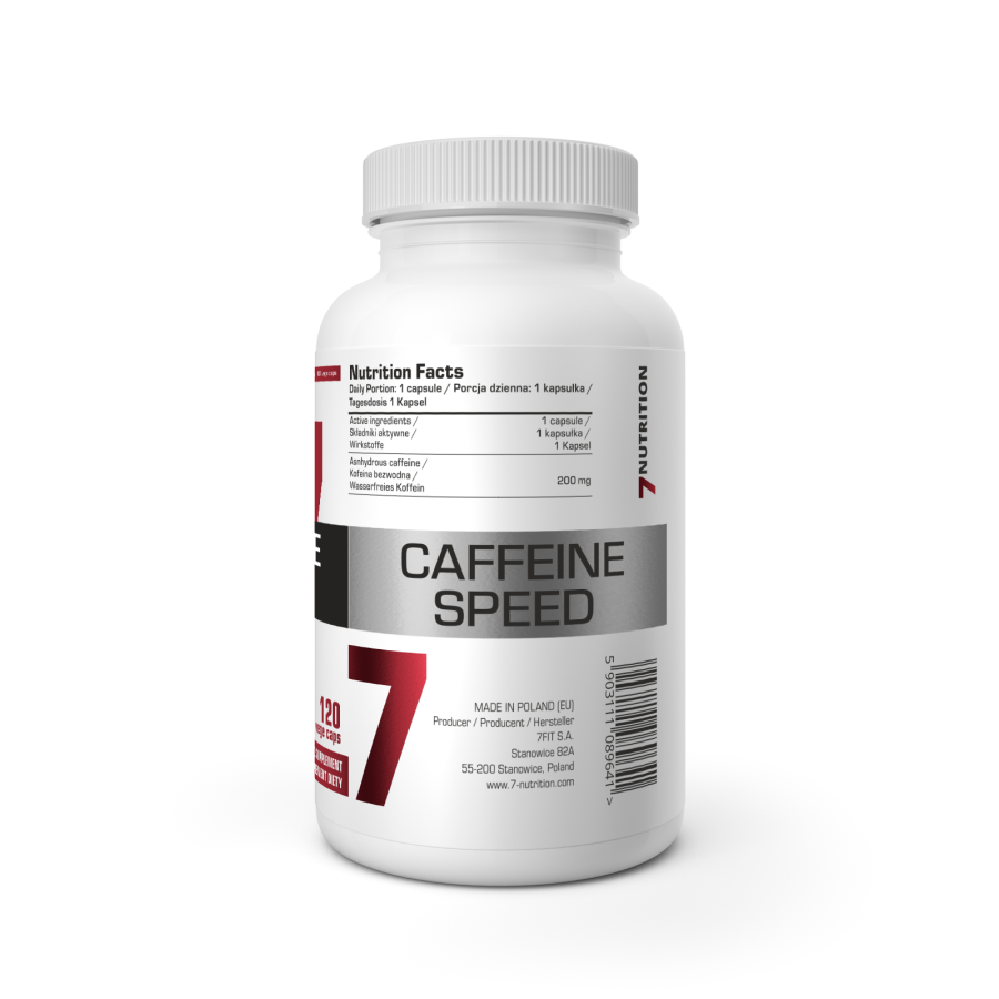 Cafeína 200mg cápsulas 7Nutrition – Energía y enfoque