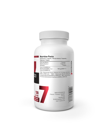 VITAMIN D3 4000 120CAPS. 7NUTRITION