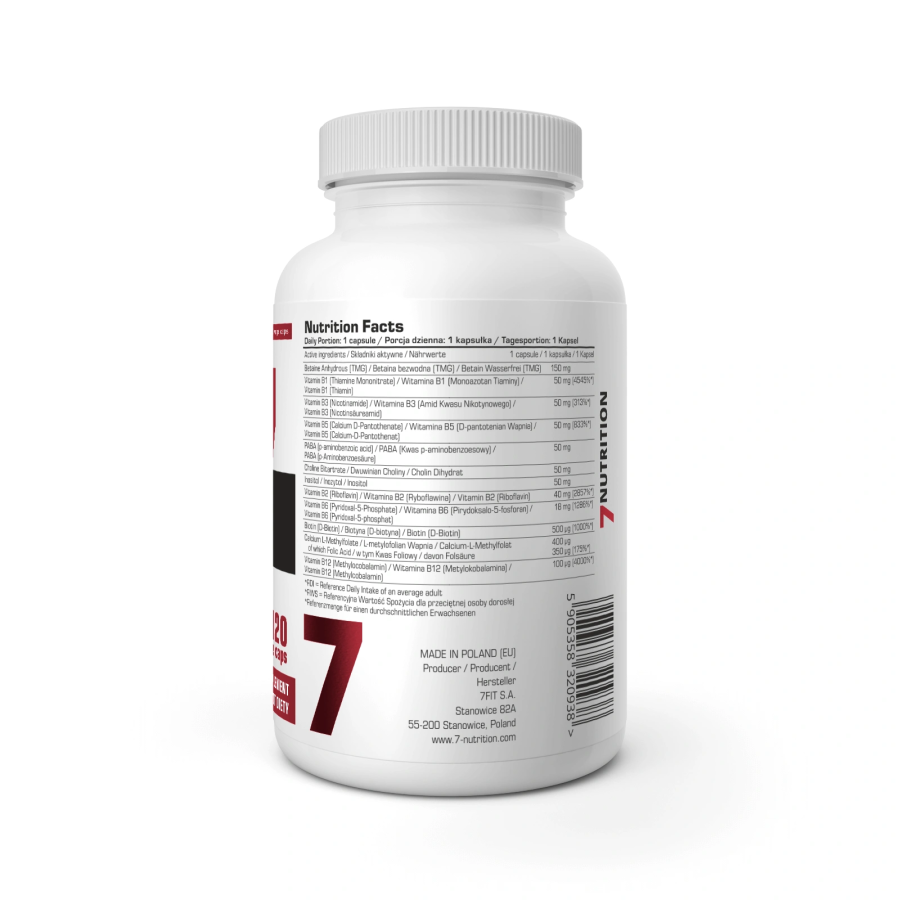 VITAMIN B-COMPLEX 120CAPS. 7NUTRITION