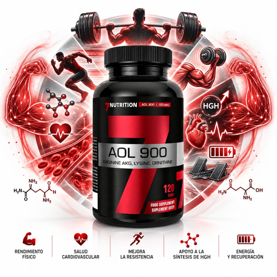 AOL 900 120 tabletas 7Nutrition | Arginina, ornitina y lisina