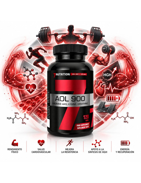 AOL 900 120 tabletas 7Nutrition | Arginina, ornitina y lisina