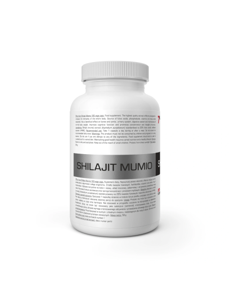 Shilajit Mumio 120 cápsulas 7Nutrition | Extracto 20 %