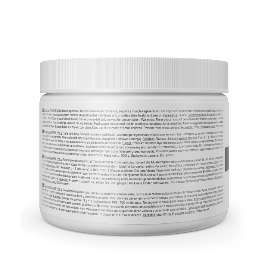 Taurine 250 g 7Nutrition | Taurina en polvo