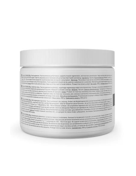 Taurine 250 g 7Nutrition | Taurina en polvo