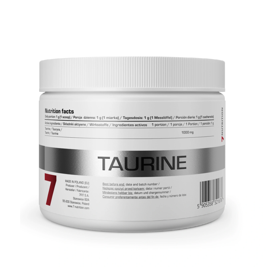 Taurine 250 g 7Nutrition | Taurina en polvo